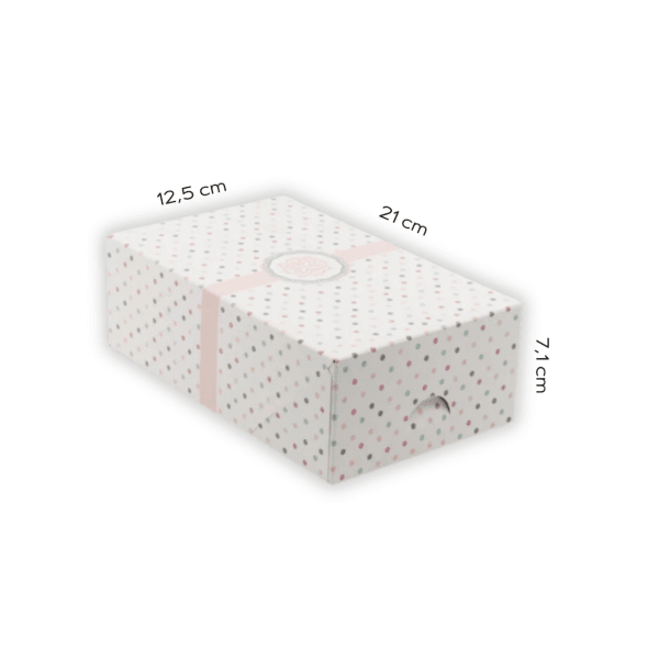 Opakowanie  na ciasto z nadrukiem kropki 125x210x71
