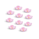 Hortensja różowa 3,5 kwiatek z masy cukrowej 10 szt