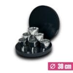 Podkład styrodurowy 30 cm Czarny z oklejonym bokiem - obrazek 3