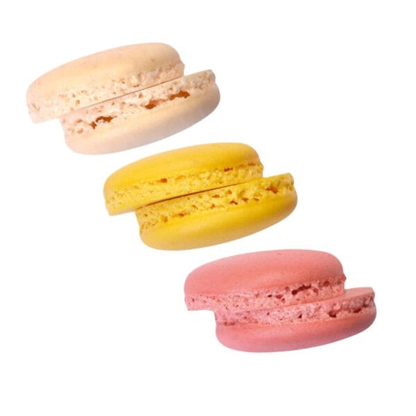 Korpusy na makaroniki różowy i żółty MIX 6 szt