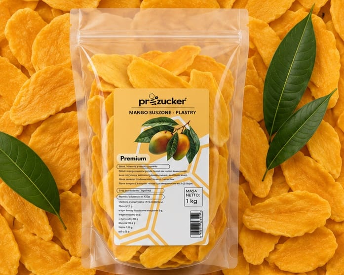 Mango suszone w plastrach proZucker 1 kg - obrazek 3