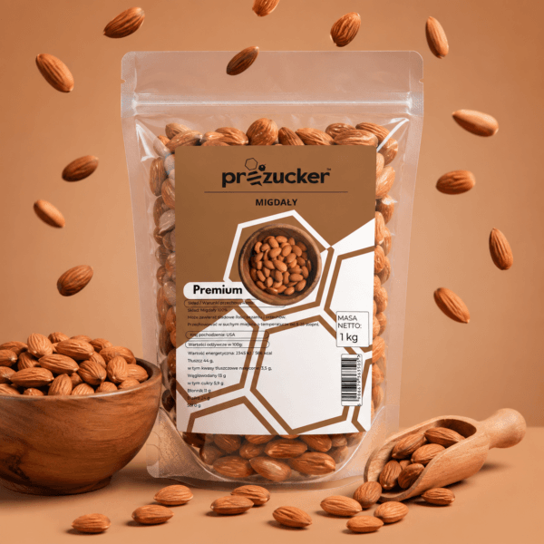 Migdały kalifornijskie całe 1kg proZucker