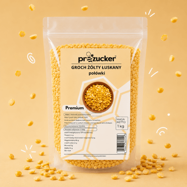 Groch żółty łuskany połówki proZucker 1 kg